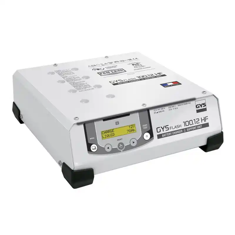 Chargeur BSU plomb/ lithium Gys GYSFLASH 100.12 HF 12V câbles 5m