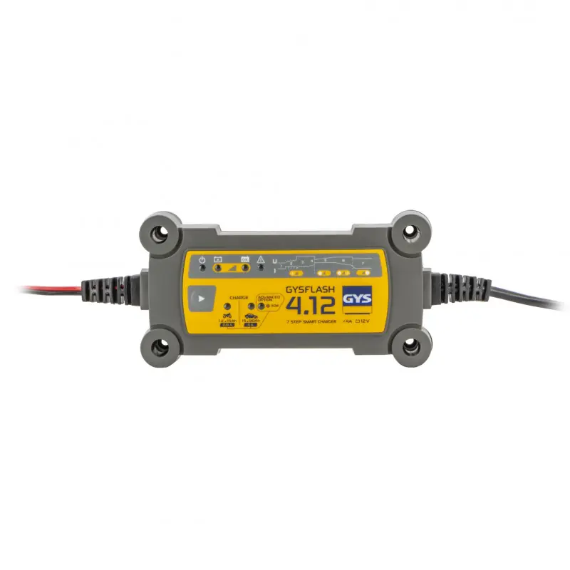 Chargeur batterie Gys GYSFLASH 4.12 12V avec pinces et cosses