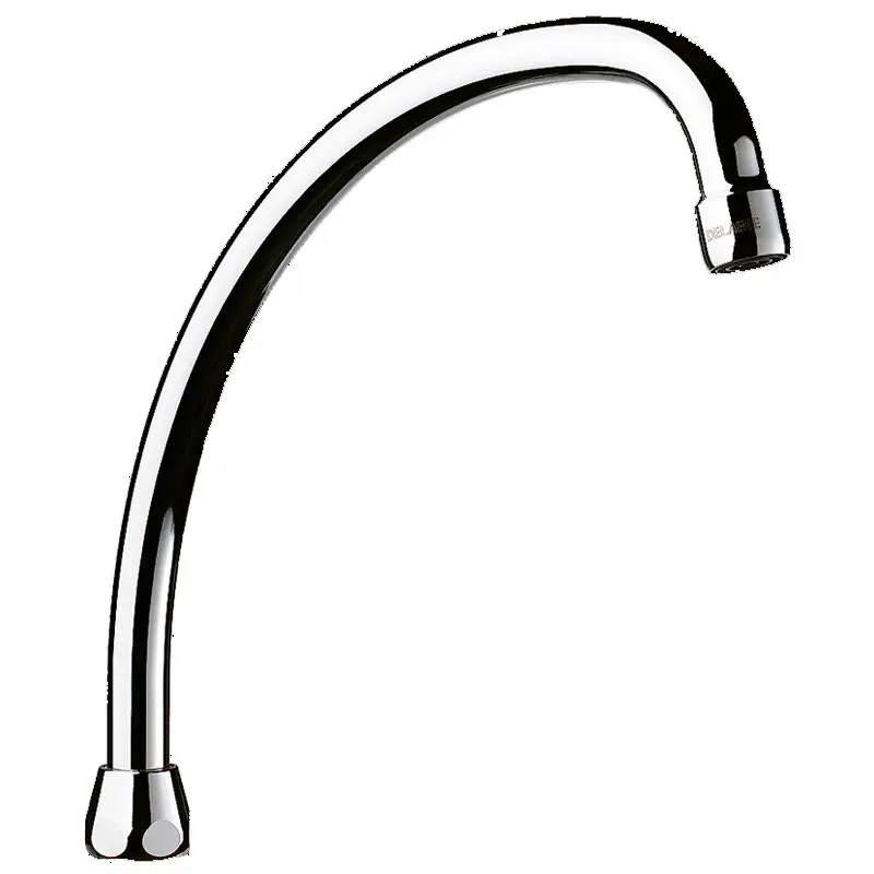 Bec universel col de cygne Delabie F3/4" orientable 150mm chromé