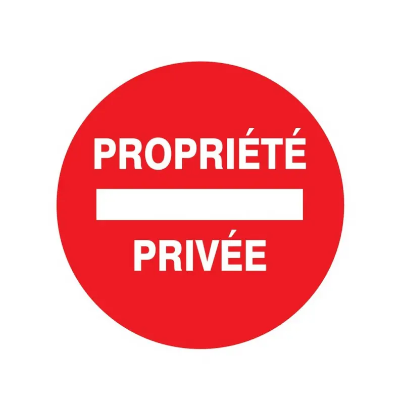 Panneau d‘interdiction Taliaplast Propriété Privée D300mm