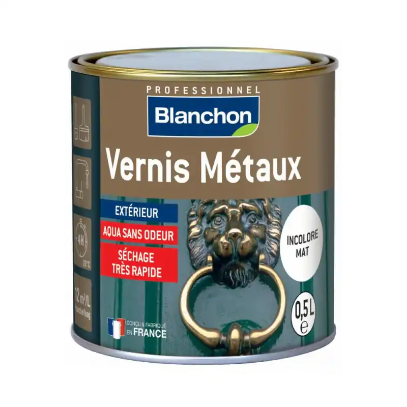 Vernis métaux Blanchon 0.5L extérieur incolore mat sans odeur