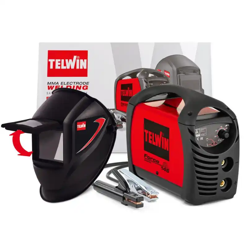 Poste à souder Telwin FORCE 145 inverter 130A 3,5kW masque de soudage