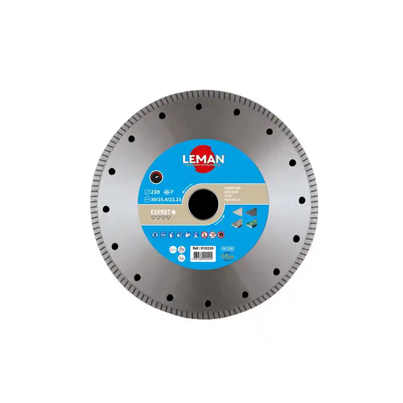Disque diamant Leman Expert grès cérame D160mm 20x1,4mm