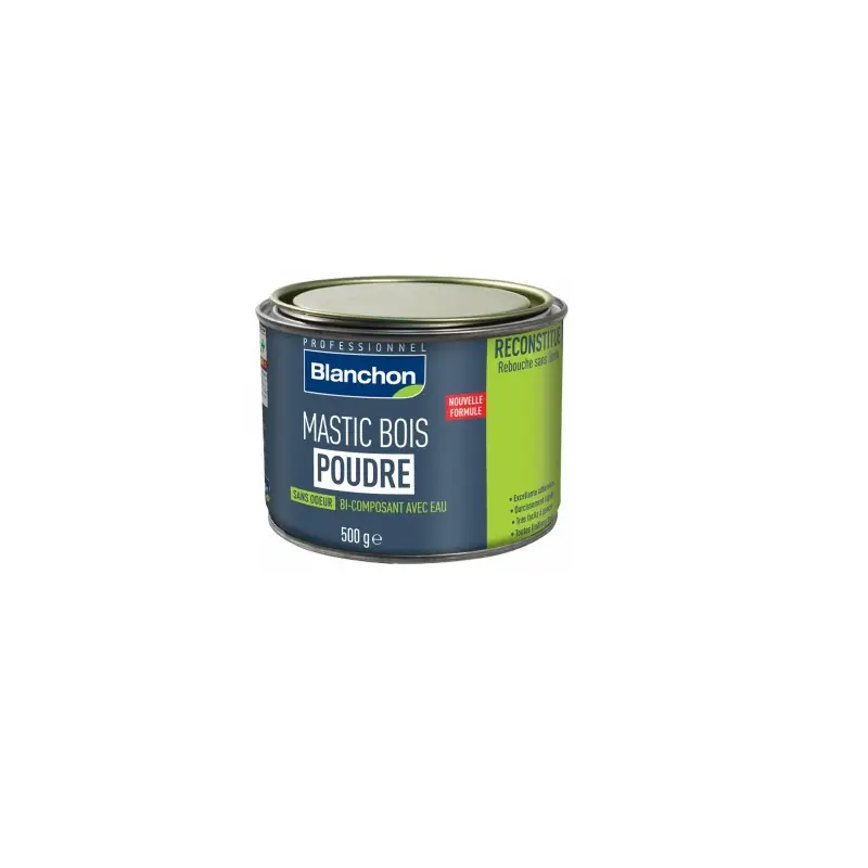 Mastic bois poudre Blanchon 500g bois blanc sans odeur bi-composant