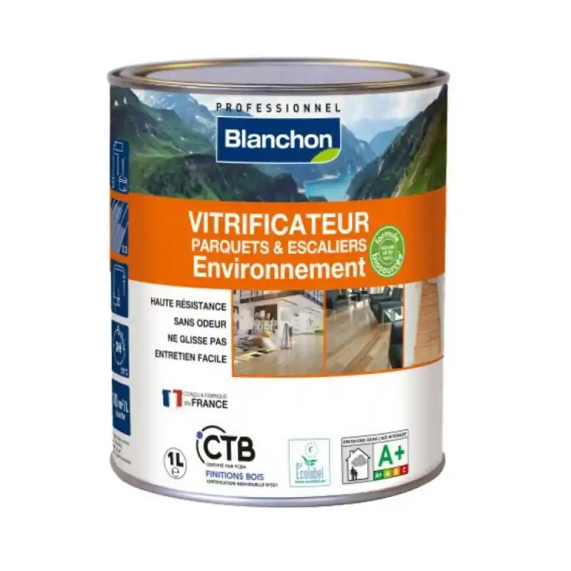 Vitrificateur parquet environnement Blanchon 1L mat sans odeur