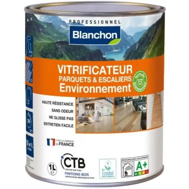 Vitrificateur parquet environnement Blanchon 1L ultra mat sans odeur