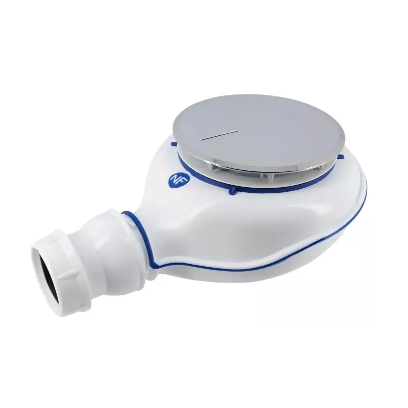Bonde de douche Nicoll TURBOFLOW 2 bi-matière D90mm capot ABS chromé