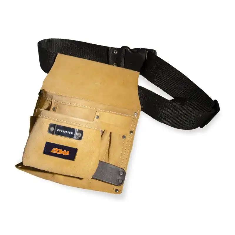 Poche à outils Edma en croûte de cuir véritable avec ceinture