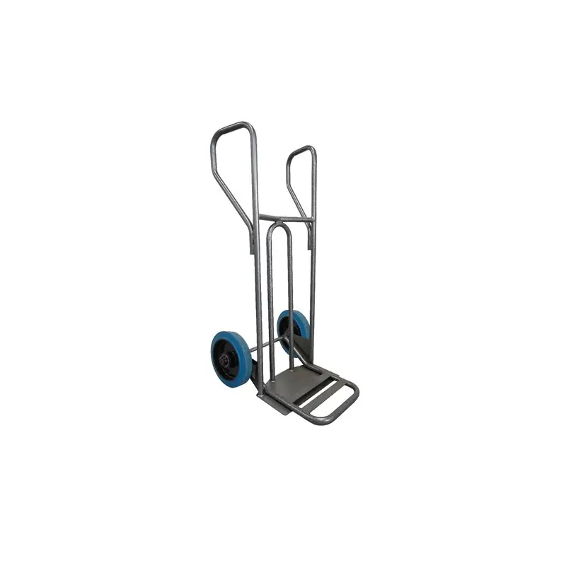 Diable DVPF2-RSB-BR 250kg roues caoutchouc bleu bavette rabattable