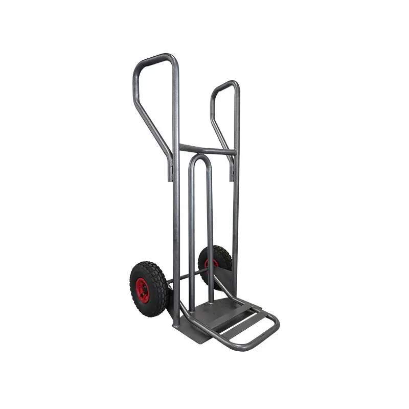 Diable acier DVPF400-RG-BR 400kg roues gonflables bavette rabattable