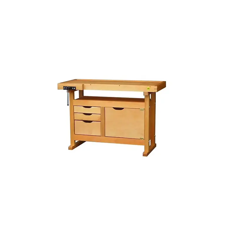 Etabli en bois Outifrance 3 tiroirs 1 porte 1,50x0,50x0,82m