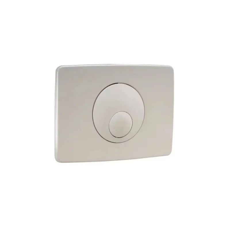 Plaque de commande Nicoll double volume boutons ronds blanc