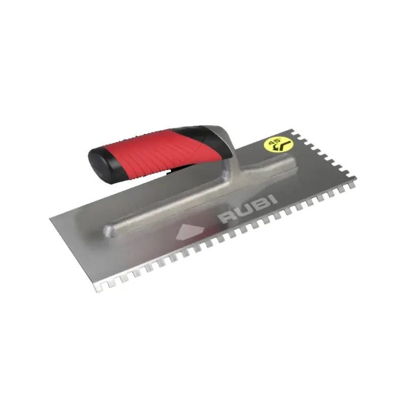Peigne à colle Rubi en acier 28cm 12x12 dents inclinées manche Rubiflex