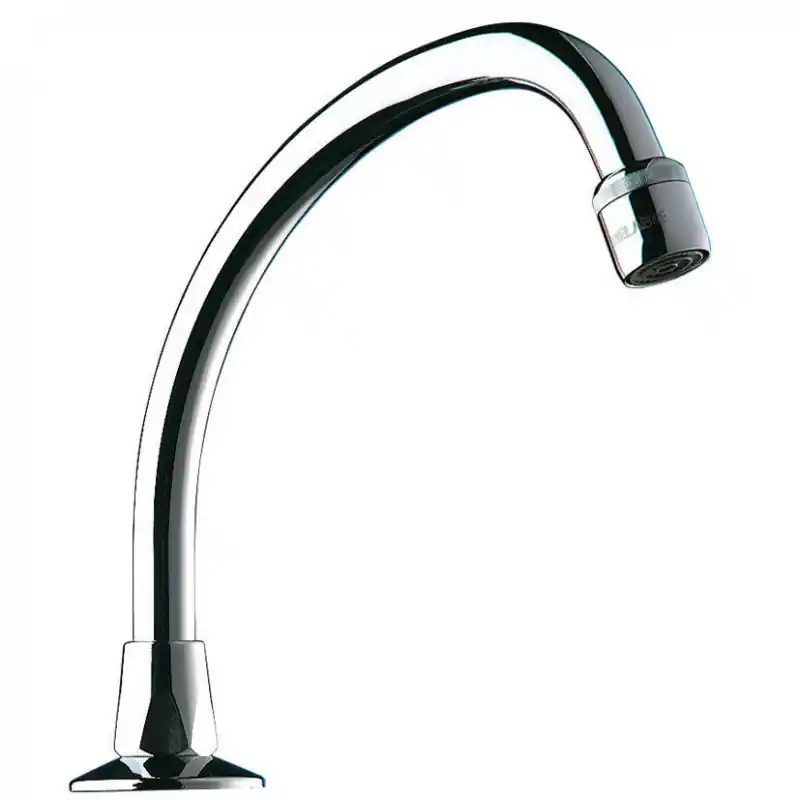 Bec col de cygne orientable Delabie L150xH120mm M1/2" laiton chromé