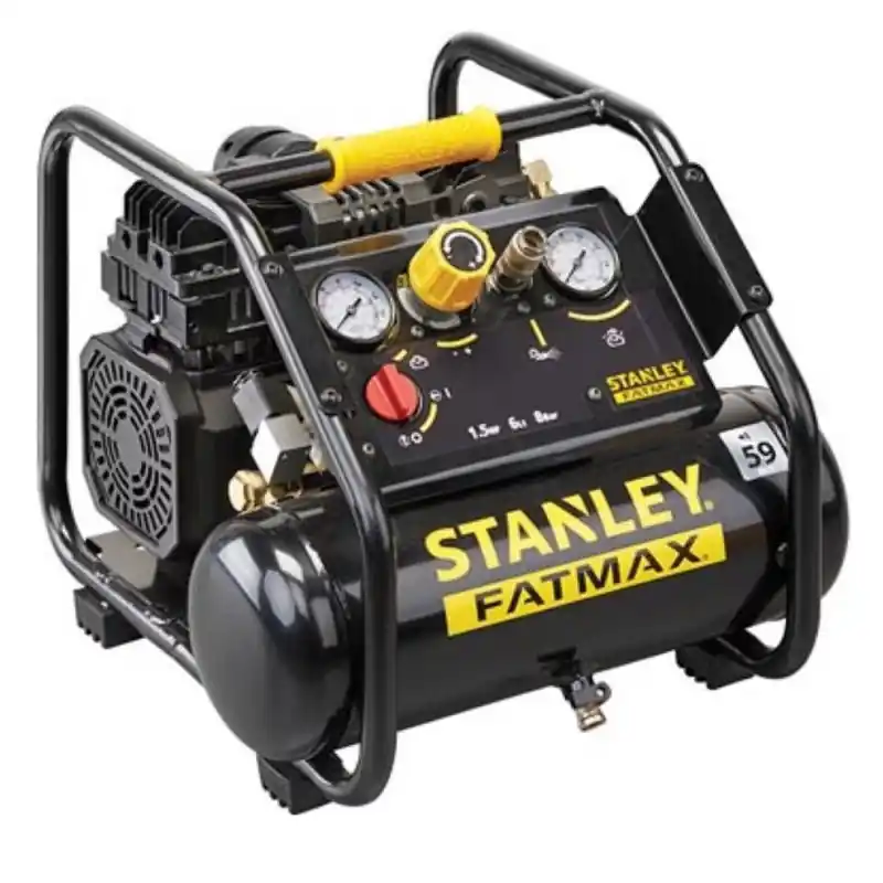 Compresseur professionnel Stanley WE156/8/6 horizontal silencieux 1,5cv 6L