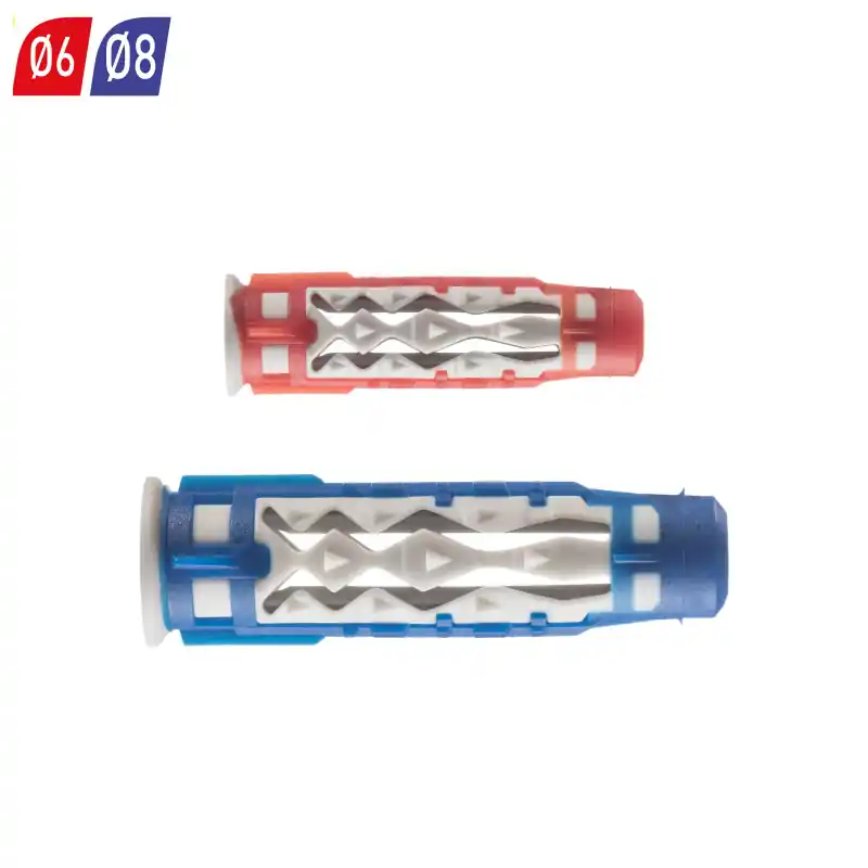 Bidon de 300 Chevilles Spit nylon légère universelles 6x35 et 8x50 COLORTECH