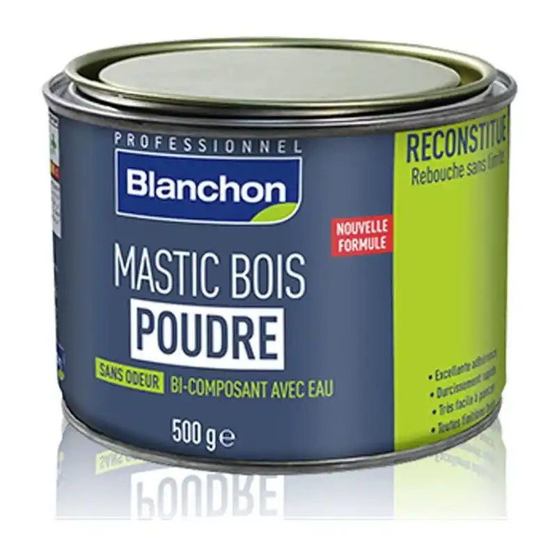 Mastic bois poudre Blanchon teinte bois blanc 500g