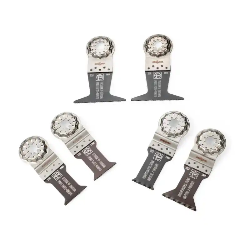 Pack 6 lames Fein Best of E-Cut Starlock bois et métal pour MultiTools