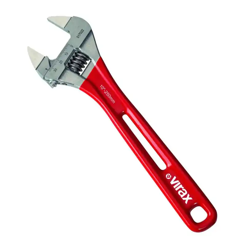 Clé à molette Virax 10" extra légère à mors fins