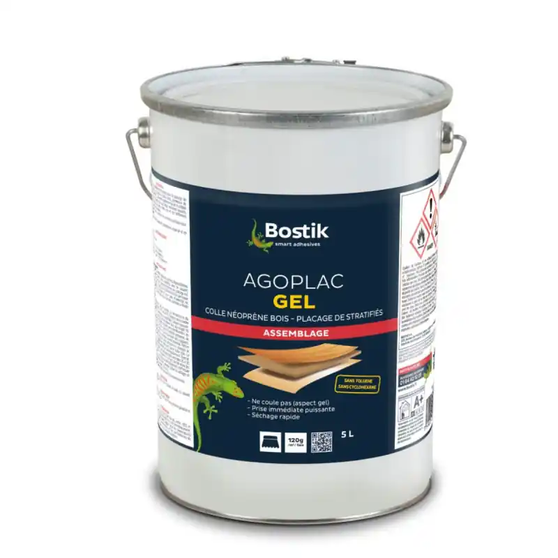 Colle néoprène Bostik Agoplac gel seau de 5L