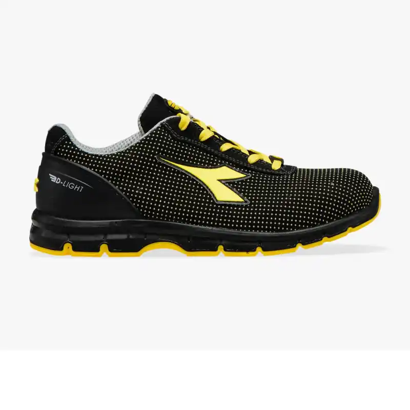 Chaussure de sécurité basse Diadora RUN ATOM LOW S3 SRC ESD taille 43 noir et jaune