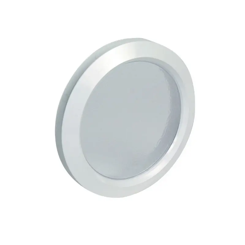 Hublot de porte Nicoll rond D307mm blanc vitrage incolore