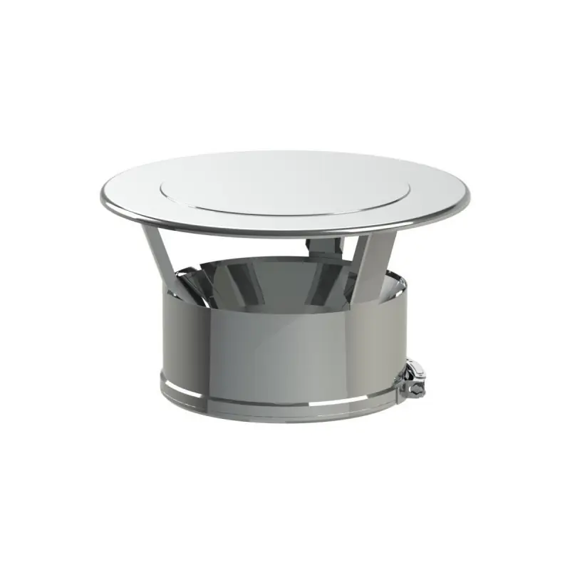 Chapeau plat TEN D150/200mm inox avec bride de sécurité