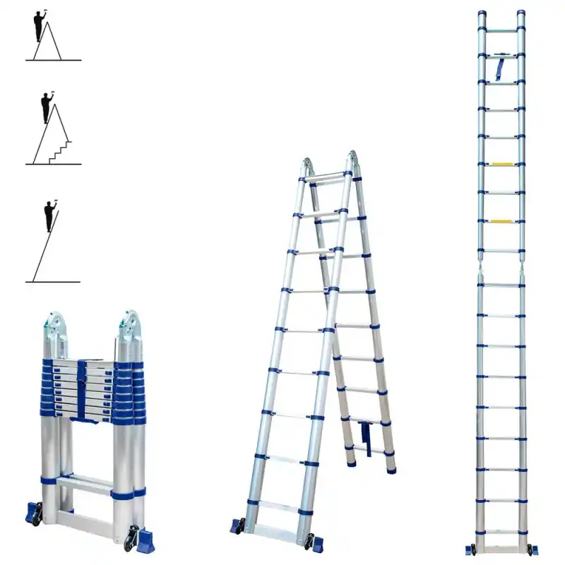 Échelle télescopique Stempakt 5,6m, hauteur travail max 6,5m Hostrom