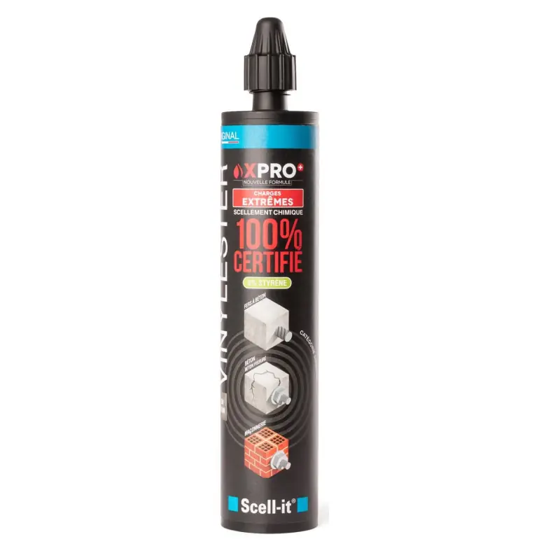 Résine vinylester Scell-it X-PROplus spéciale béton 300ml
