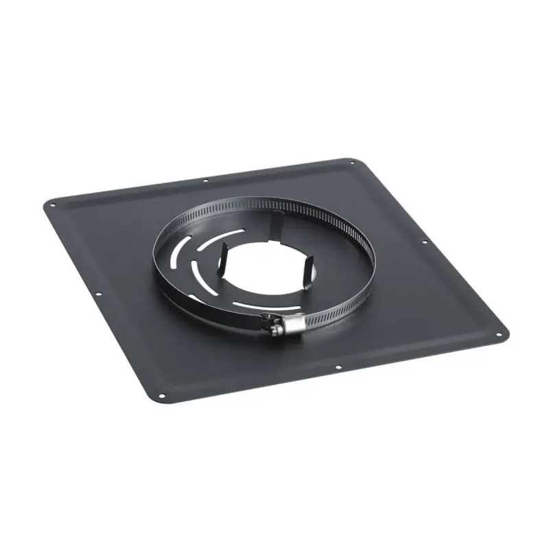 Plaque de propreté TEN 300x300mm pour poêle à granulés D80mm noir
