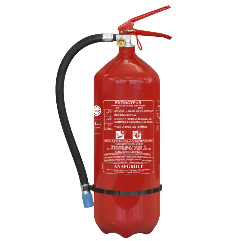 Extincteur 6L Outifrance en alu avec manomètre et additif anti-feu A-B