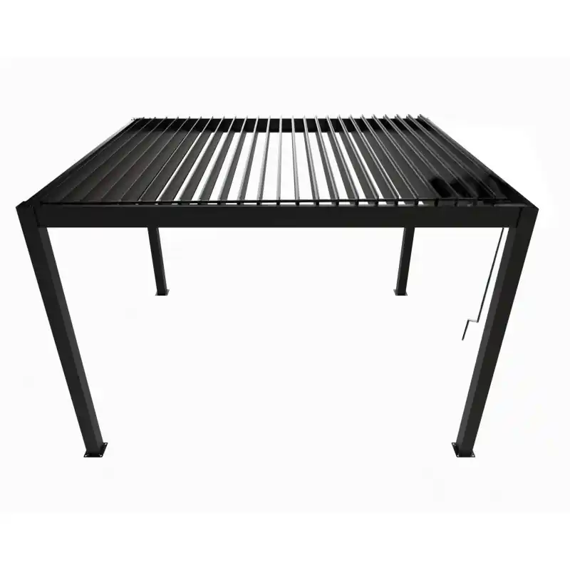 Pergola bioclimatique Habrita aluminium 11,90m2 gris anthracite
