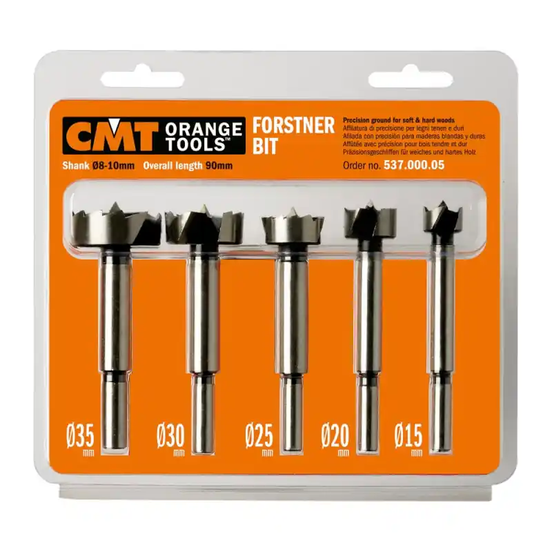Jeu de 5 mèches CMT Forstner SP Z2 V2 RH queue cylindrique 8-10mm