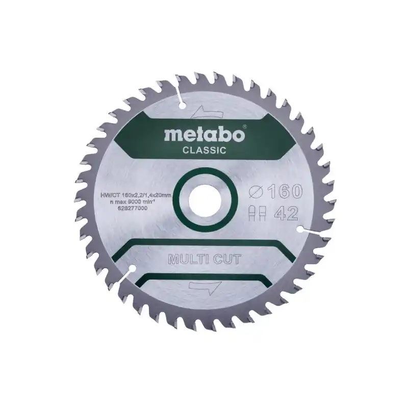 Lame de scie circulaire Metabo Multi Cut Classic 160x20mm 42 dents