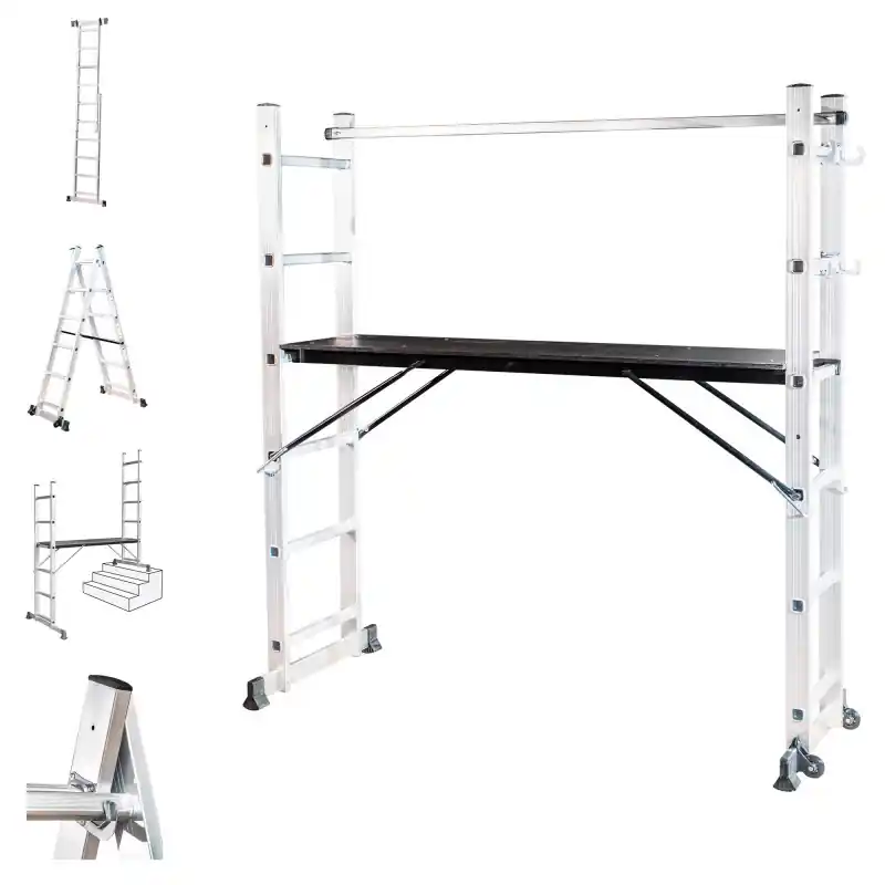 Echafaudage roulant SCAFFOLDAX2X6, H max Travail 4,46m, Hostrom