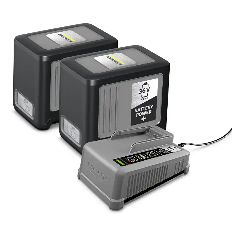 Starter Kit Battery Power Plus 36 60, 2 Batteries 6.0 Ah, Karcher