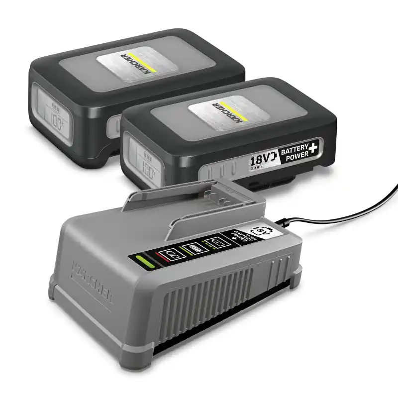 Starter Kit Battery Power Plus 18 30, 2 Batteries 3.0 Ah, Karcher