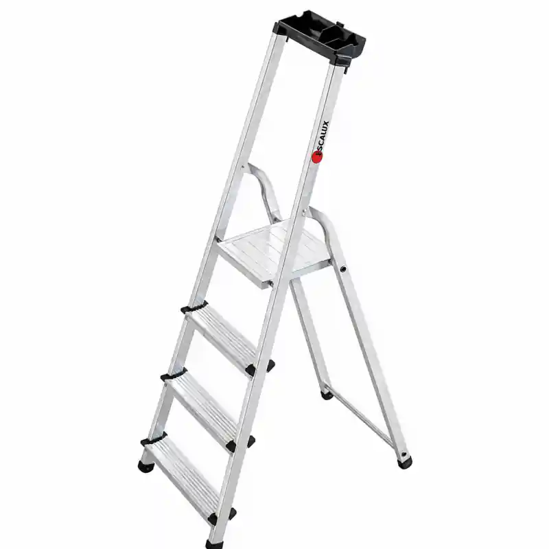 Escabeau 4 Marches en Aluminium Pliable Pro, Escalux
