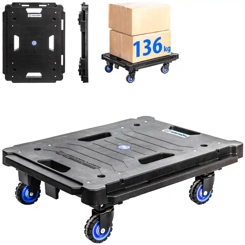 Plateau roulant pliant, Charge Max. 136kg, Hostrom