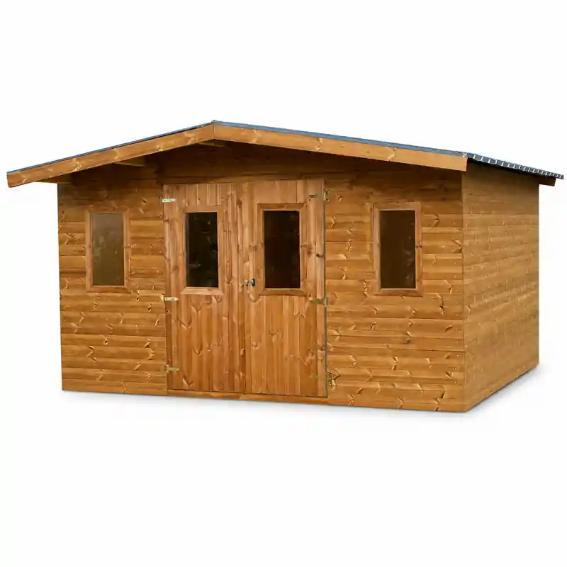 Abri de Jardin en Bois Thermochauffee THT 15,14 m2 et 28 mm, Foresta