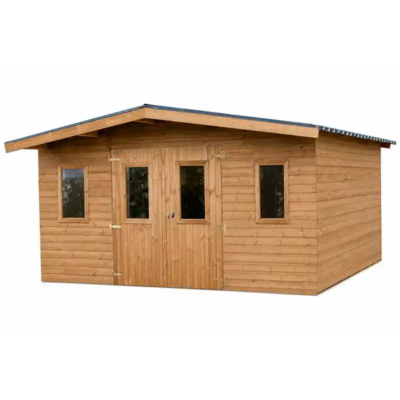 Abri de Jardin en Bois Thermochauffee THT 19,69 m2 et 28 mm, Foresta