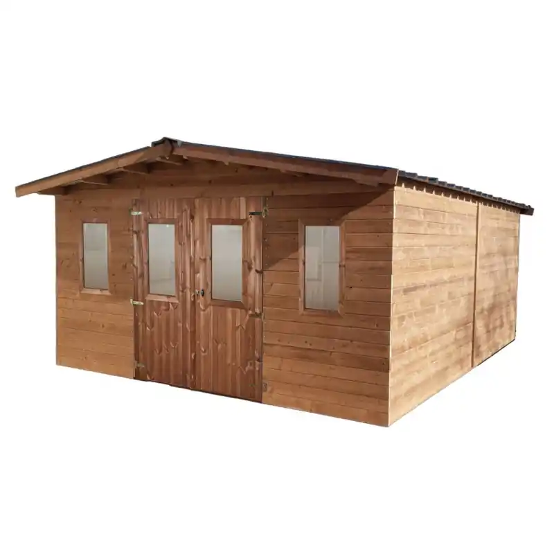 Abri de Jardin en Bois Thermochauffee THT 24,30 m2 et 28 mm, Foresta