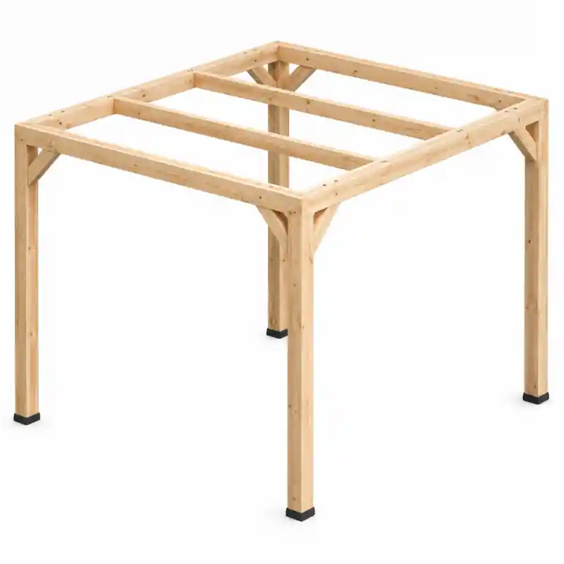 Pergola en Bois Thermochauffee THT 10,67 m2 Structure Ouverte, Foresta