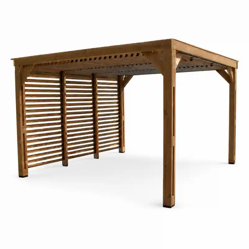 Pergola en Bois Thermochauffee THT 10,67 m2 Toit et Paroi, Foresta