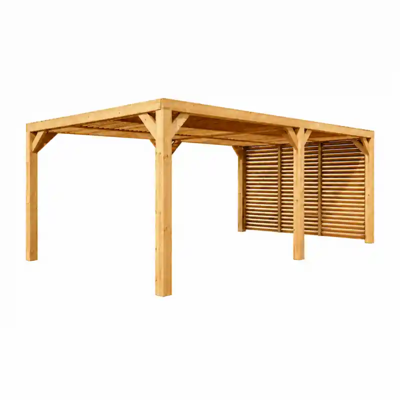 Pergola en Bois Thermochauffee THT 20,93 m2 Toit et Paroi, Foresta