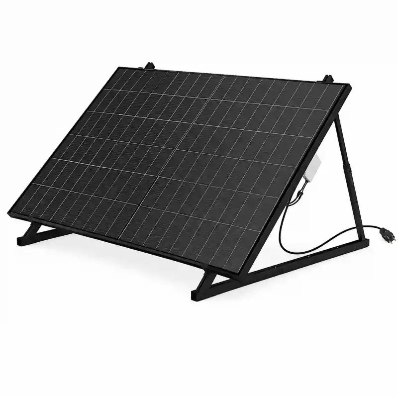 Kit Panneau Solaire Bifacial 500W Plug and Play avec Onduleur, Mecafer