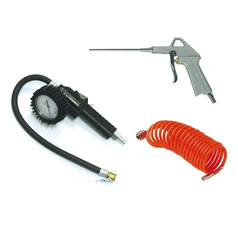 Kit Accessoires Pneumatiques Coloris Noir, Gris, Rouge Fiable, Mecafer