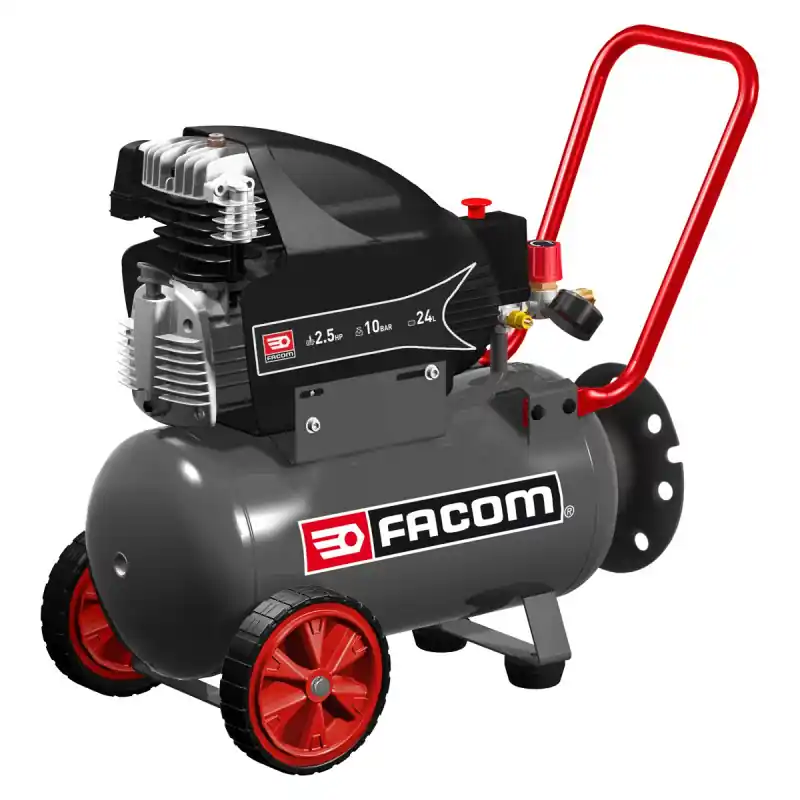 Compresseur Pro Coaxial Lubrifie FACOM Cuve de 24 L 10 Bars, Mecafer