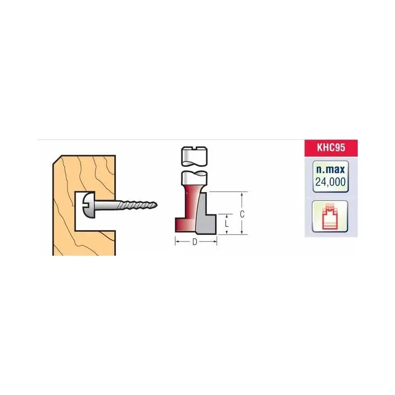 Keyhole bit HW D12.7 mm S8