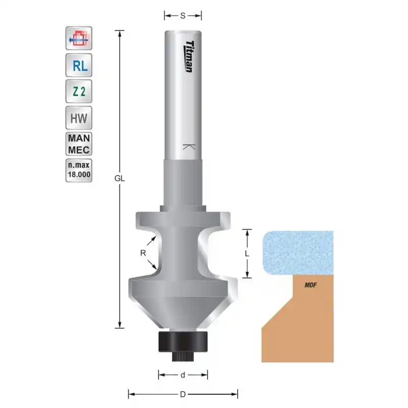Hob cutter for solid surface